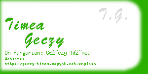 timea geczy business card